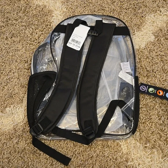NWT Summit Deluxe Clear Backpack Black - Picture 6 of 7